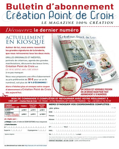 Création Point de Croix Magazine N°52 - page 22