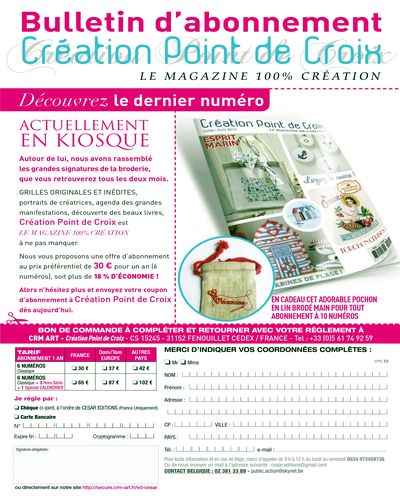 Création Point de Croix Magazine N°53 - page 19