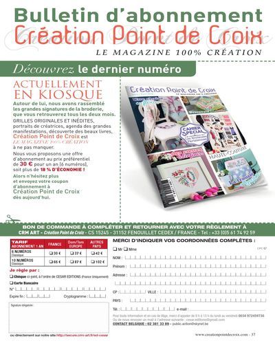 Création Point de Croix Magazine N°57 - page 14