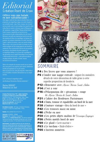 Création Point de Croix Magazine N°59 - page 2