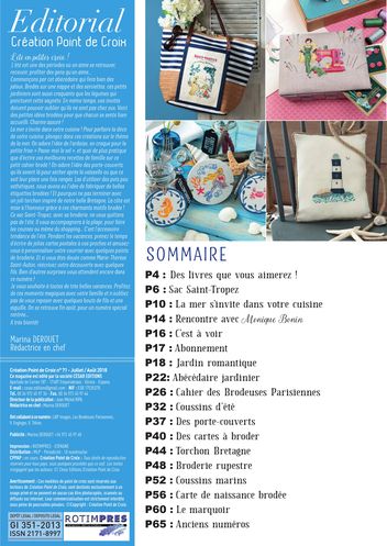 Création Point de Croix Magazine N°71 - page 3